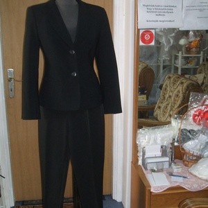 Női elegáns fekete szövet nadrág kosztüm, 38-as, Ruha & Divat, Női ruha, Blézer & Kosztüm, Varrás, MESKA