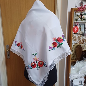Kalocsai himzett vállkendő. - esküvő - kiegészítők - bolero és válltakaró - Meska.hu