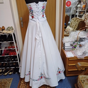 Kalocsai himzett menyasszonyi, menyecske, tánc, alkalmi ruha. - esküvő - ruha - menyasszonyi ruha - Meska.hu