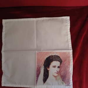Sissi - Sisi - Erzsébet Császárné, Királyné  szalvéta., Otthon & Életmód, Konyhafelszerelés, tálalás, Konyhai textil, Szalvéta, Festett tárgyak, Varrás, MESKA