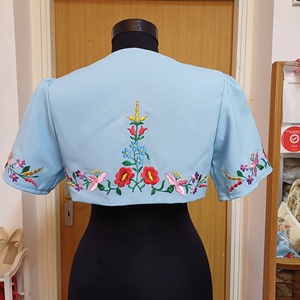 Kalocsai himzéssel díszített boleró - esküvő - kiegészítők - bolero és válltakaró - Meska.hu