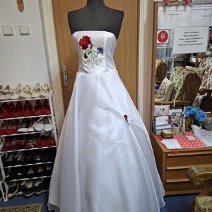 Menyasszonyi, szalagavatós,  alkalmi, tánc ruha, kalocsai himzéssel.  - Meska.hu