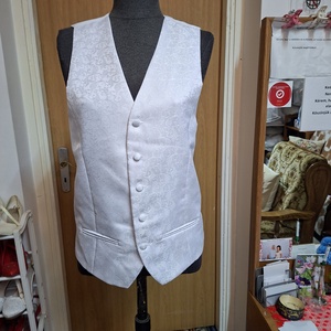 Fehér férfi selyem mellény. - Meska.hu