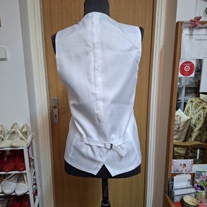 Fehér férfi selyem mellény. - ruha & divat - férfi ruha - mellény - Meska.hu