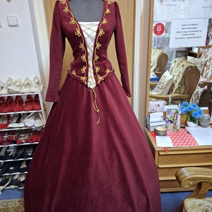 Menyasszonyi, menyecske,  táncruha, magyaros palotás ruha, zsinóros.  - Meska.hu