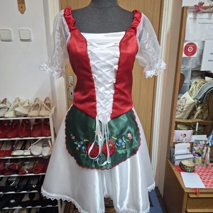 Kalocsai hímzett magyaros menyecske, alkalmi, tánc ruha., Esküvő, Ruha, Koszorúslány ruha, Hímzés, Varrás, MESKA