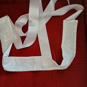 Csipke anyagú  övek, szalaggal. - ruha & divat - öv & övcsat - öv - Meska.hu