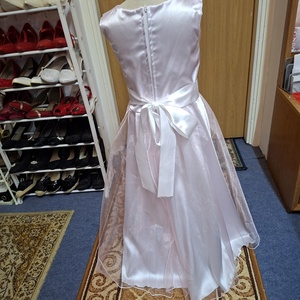 Rózsaszin - fehér,   koszorúslány, alkalmi gyerek ruha.  - esküvő - ruha - koszorúslány ruha - Meska.hu