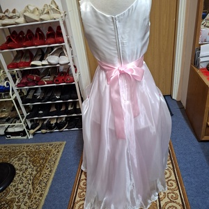 Rózsaszin - fehér,   koszorúslány, alkalmi gyerek ruha.  - esküvő - ruha - koszorúslány ruha - Meska.hu