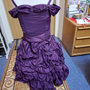 Lila raffolt taft,  koszorúslány, alkalmi gyerek ruha.  - Meska.hu