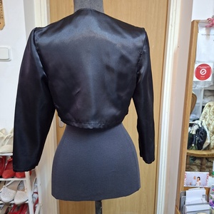 Boleró, fekete selyem. - esküvő - kiegészítők - bolero és válltakaró - Meska.hu