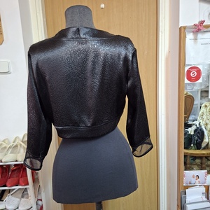 Boleró, fekete selyem. - esküvő - kiegészítők - bolero és válltakaró - Meska.hu