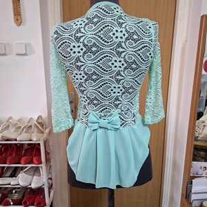 Boleró, zöld elasztikus csipke.   - esküvő - kiegészítők - bolero és válltakaró - Meska.hu