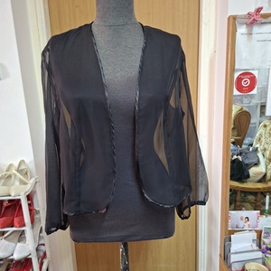 Boleró, fekete muszlin., Esküvő, Kiegészítők, Bolero és válltakaró, Varrás, MESKA