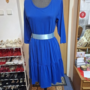 Női ruha, kék pamut anyagból., Ruha & Divat, Női ruha, Alkalmi ruha & Estélyi ruha, Varrás, MESKA