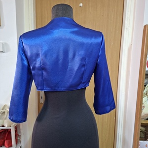 Boleró, kék selyem. - esküvő - kiegészítők - bolero és válltakaró - Meska.hu