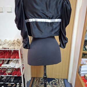 Boleró, fekete selyem. - esküvő - kiegészítők - bolero és válltakaró - Meska.hu
