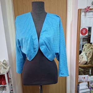 Boleró, kék selyem., Esküvő, Kiegészítők, Bolero és válltakaró, Varrás, MESKA