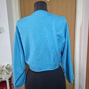 Boleró, kék selyem. - esküvő - kiegészítők - bolero és válltakaró - Meska.hu