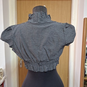 Boleró, fekete- ezüst csíkos. - esküvő - kiegészítők - bolero és válltakaró - Meska.hu