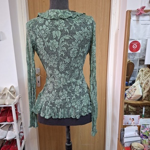 Boleró, zöld csipke. - esküvő - kiegészítők - bolero és válltakaró - Meska.hu