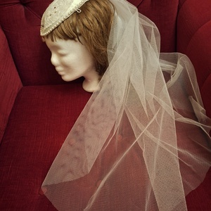 Elegáns különleges fejdísz, fátyollal.  - Meska.hu