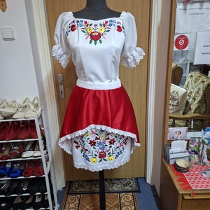 Kalocsai himzett menyasszonyi, báli, alkalmi, tánc ruha.  - esküvő - ruha - menyasszonyi ruha - Meska.hu