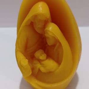 Méhviasz Bethlehem mintázatú gyergya , Esküvő, Dekoráció, Gyertya & Gyertyatartó, Gyertya-, mécseskészítés, MESKA