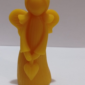 Méhviasz angyal formájú gyergya , Esküvő, Dekoráció, Gyertya & Gyertyatartó, Gyertya-, mécseskészítés, MESKA