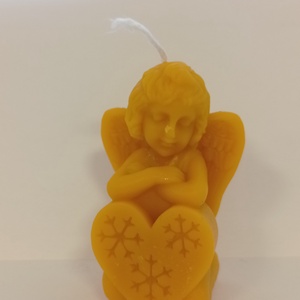 Méhviasz angyal formájú gyergya , Esküvő, Dekoráció, Gyertya & Gyertyatartó, Gyertya-, mécseskészítés, MESKA
