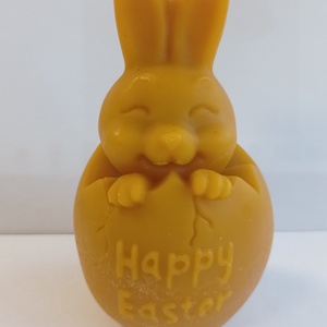 Méhviasz Húsvéti nyuszi mintázatú gyergya , Esküvő, Dekoráció, Gyertya & Gyertyatartó, Gyertya-, mécseskészítés, MESKA