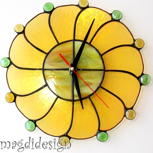 Napsugár Tiffany falióra, ballagásra, esküvőre -  - Meska.hu