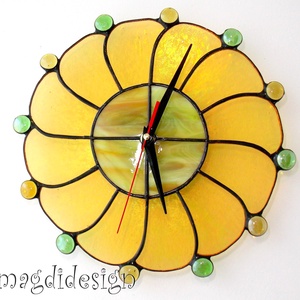 Napsugár Tiffany falióra, ballagásra, esküvőre -  - Meska.hu