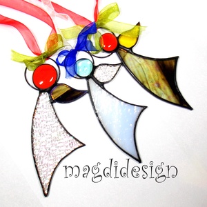 Karácsonyi tiffany angyalkák 3 db - Meska.hu