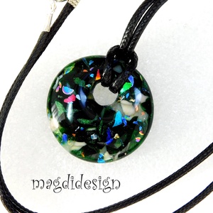 Smaragdzöld színpompa üvegékszer nyaklánc - ékszer - nyaklánc - medálos nyaklánc - Meska.hu