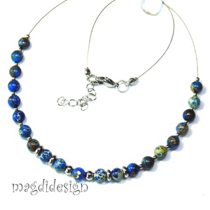Kék howlit ásvány nyaklánc - Meska.hu