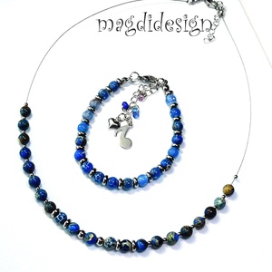 Kék howlit ásvány karkötő - ékszer - karkötő - ásványkarkötő - Meska.hu