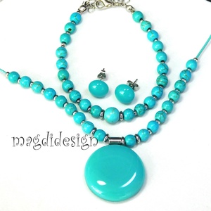 Türkiz ásványkarkötő - ékszer - karkötő - ásványkarkötő - Meska.hu