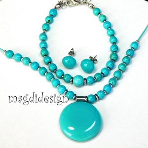 Türkiz ásványkarkötő - ékszer - karkötő - ásványkarkötő - Meska.hu