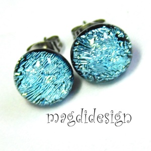 ORVOSI ACÉL! Ezüst csillogás üvegékszer pötty fülbevaló , Ékszer, Fülbevaló, Pötty fülbevaló, Ékszerkészítés, Üvegművészet, MESKA