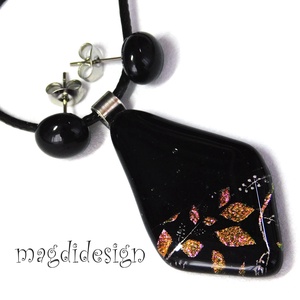 Rügyező ág üvegékszer szett nyaklánc stiftes fülbevaló - Valentin napra, Anyák napjára, Nőnapra - ékszer - ékszerszett - Meska.hu