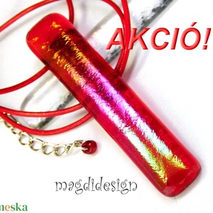 Szivárvány a marson maxi üvegékszer nyaklánc, Ékszer, Nyaklánc, Medálos nyaklánc, Ékszerkészítés, Üvegművészet, MESKA