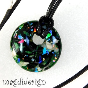 Smaragdzöld színpompa üvegékszer nyaklánc, Ékszer, Nyaklánc, Medálos nyaklánc, Ékszerkészítés, Üvegművészet, MESKA