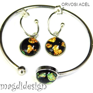 Arany szívecskés szett karkötő, lógós fülbevaló - Ballagásra, születésnapra, névnapra - ékszer - ékszerszett - Meska.hu