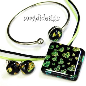 Arany szívecskés szett nyaklánc, karkötő, stiftes fülbevaló - Ballagásra, születésnapra, névnapra - ékszer - ékszerszett - Meska.hu