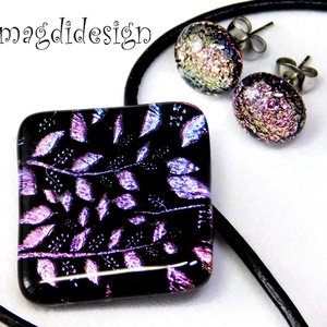 EXKLUZÍV Rügyező ágak üvegékszer szett nyaklánc stiftes fülbevaló 4  - Anyák napjára, ballagásra - ékszer - ékszerszett - Meska.hu