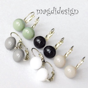 Fülbevaló csomag üvegékszer, 5 pár, kapcsos fülbevaló - ékszer - fülbevaló - lógó fülbevaló - Meska.hu