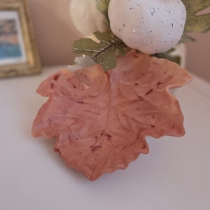 Őszi kerámia falevél, Otthon & Életmód, Dekoráció, Asztal és polc dekoráció, Asztaldísz, Kerámia, MESKA