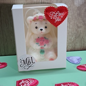 Kézzel festett gyertyaszett � Maci menyasszony és vőlegény  - otthon & életmód - gyertya, illat, aroma - gyertya - Meska.hu