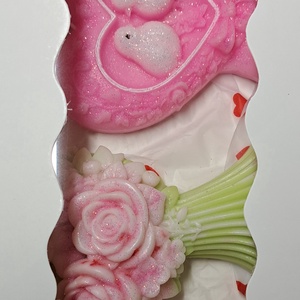 Kézzel készített gyertyaszett � Szív és virágok szeretetből - otthon & életmód - gyertya, illat, aroma - gyertya - Meska.hu